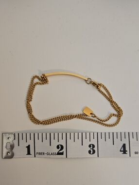 Gold Bar Chain Bracelet